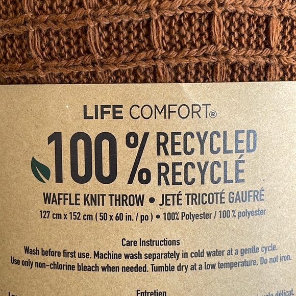 Life Comfort - Waffle Knit Throw Blanket - Picture 3 of 4